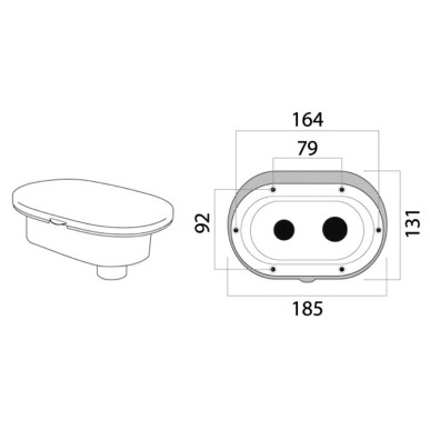 Boîtier douchette pont Oval gâchette Mizar| EAN 8033137190728 Ref 15.240.01BU