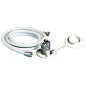 
Douche  bouton finition blanche tuyau PVC 2,5 m Montage  plat

