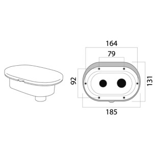 
Coffret douche blanc Oval PVC 4 m sortie arrière Sortie douche arrière

