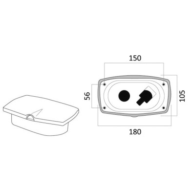 Boîtier douchette pont New Edge gâchette Boris| EAN 8033137191398 Ref 15.257.34BU