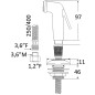 
Douchette Utility téléphone tuyau PVC 4 m Support de pont
