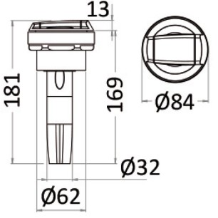 
Douche Saturn mitigeur horizontal chromé 
