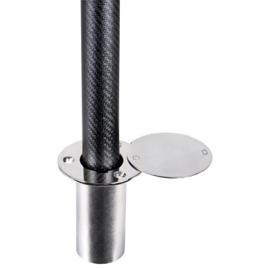 Douille droite encastrée poteau carbone Ø 50 mm | EAN 8033137215667 Ref 46.820.00