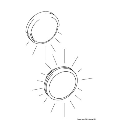 Lumière de courtoisie LED encastrer Tilly - éclairage frontal ou bas| EAN 8033137054570 Ref 13.426.10