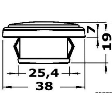 Lumière de courtoisie LED encastrer Tilly - éclairage frontal ou bas| EAN 8033137054570 Ref 13.426.10