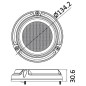 
Projecteur sous-marine rond bleu 134 mm 
