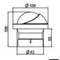 
Compas RIVIERA Artica Slim 2"3/4 blanc, rose noir  
