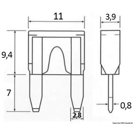 
Fusible lamellaire mini 30 A 
