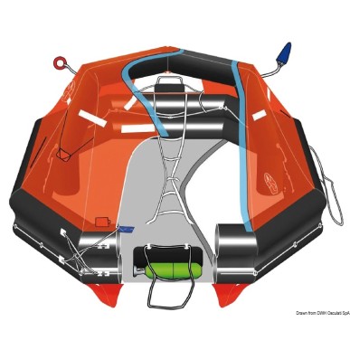 Radeau Deep-Sea B pack Roll 8 places 118x56x53cm | EAN 8033137112942 Ref 22.751.28
