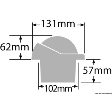 Compas encastr. RITCHIE Helmsman 3"3/4 blanc/blanc | EAN 8033137115097 Ref 25.083.02