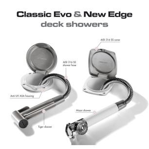 
Douche pont Classic Evo inox Tiger tuyau PVC 2,5m 
