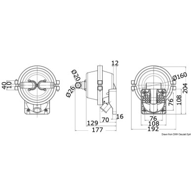 Pompe manuelle version escamotable derrière la paroi| EAN 8033137002489 Ref 15.262.25
