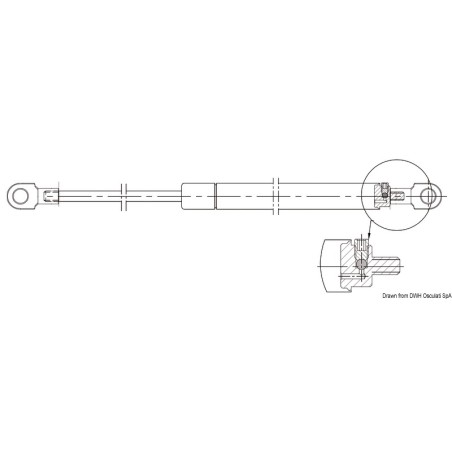 
Ressort  gaz AISI 316 272 mm 40 kg 
