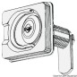 
Fermeture tournante inox avec serrure 50x55 mm 
