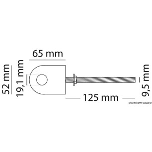 
Anneau proue/poupe AISI316 
