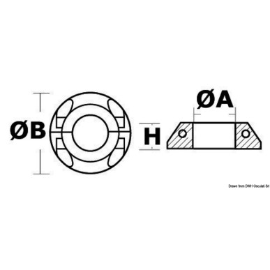 Anneau p. pied Volvo + hélice Max-Prop 46 mm | EAN 8033137060137 Ref 43.226.46