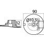 
Anode aluminium plaque moteur 200/350 HP 
