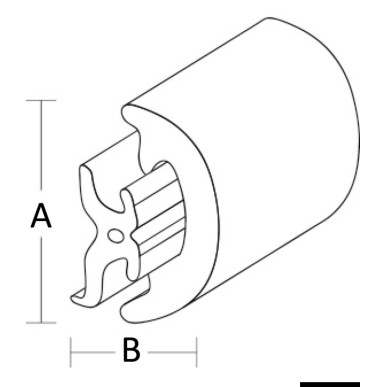 Défense de quai PVC liston uniquement 60 mm Barre de 2m| EAN 8033137141737 Ref 44.042.05