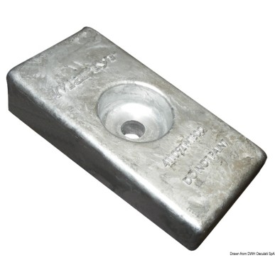 Plaquette aluminium 75/225 HP 36 x 71 mm | EAN 8033137138133 Ref 43.293.01