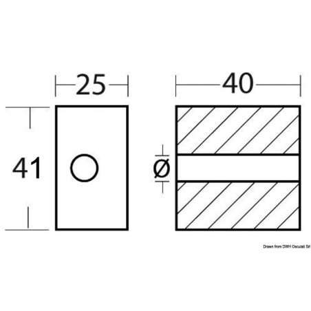 
Anode pied zinc 50/200 HP Ø 3/8" x 16 
