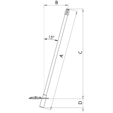 Hampe flexible fibre de verre 137 cm  Ref 46.826.14
