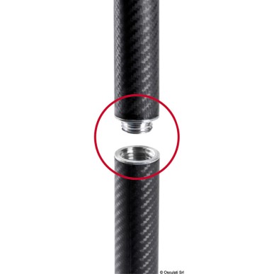 Poteau carbon amovible p. tauds 110/231 cm | EAN 8033137215650 Ref 46.818.11