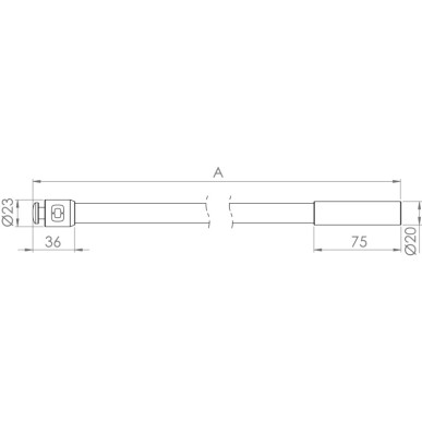 Hampe flexible fibre de verre 170 cm  Ref 46.826.17