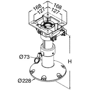 
Support de siège avec tête tournante 435/635 mm 
