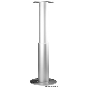 
Pied table rétractable 2 étapes 12 V pivotant 90° 
