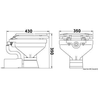 WC électrique JABSCO 24 V | EAN 8033137153402 Ref 50.225.24
