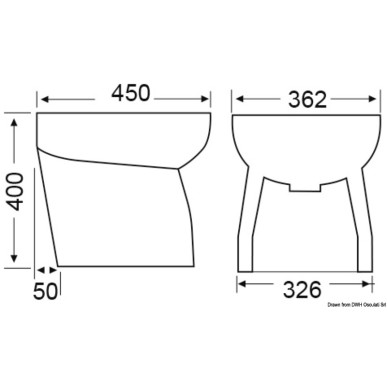 Bidet ceramique SILENT haut arrondi | EAN 8033137051722 Ref 50.219.03