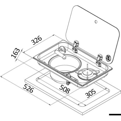 Plaques de cuisson acier + couvercle verre| EAN 8033137226021 Ref 50.714.02