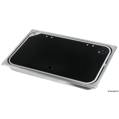 Plaques de cuisson acier + couvercle verre| EAN 8033137226021 Ref 50.714.02