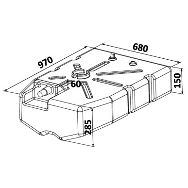 Réservoir carburant PE 114 l | EAN 8033137157059 Ref 52.036.10