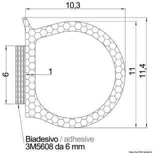 
Profilé adhésif en EPDM noir 
