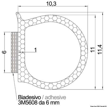 
Profilé adhésif en EPDM noir 
