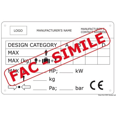 Plaques d’identification des bateaux| EAN 8033137161063 Ref 54.410.00