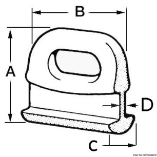 
Coulisseau nylon p. grand-voile 10 mm 
