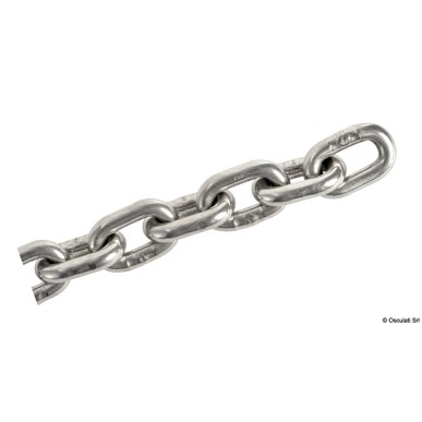 Chaîne inox calibrée 10 mm x 100 m | EAN 8033137067006 Ref 01.375.10-100