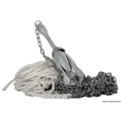 Kit de mouillage ancre grappin 4 kg | EAN 8033137067341 Ref 01.700.01