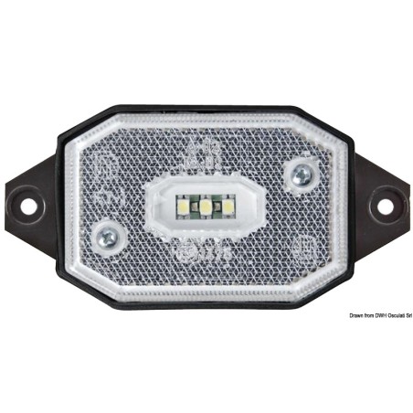 Feu avant LED + étrier lumière blanche | EAN 8033137202216 Ref 02.021.43