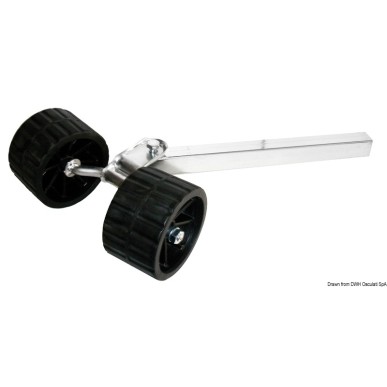 Rouleau pivotant 2 rouleaux rehaussé 40 mm | EAN 8033137069215 Ref 02.031.37