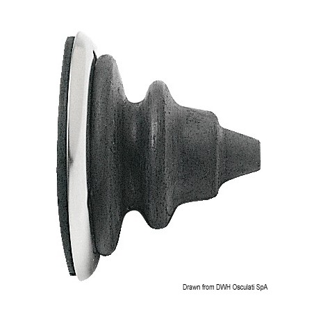 Bague passe-câbles inox + sufflet Dutral gris | EAN 8033137072826 Ref 03.411.00