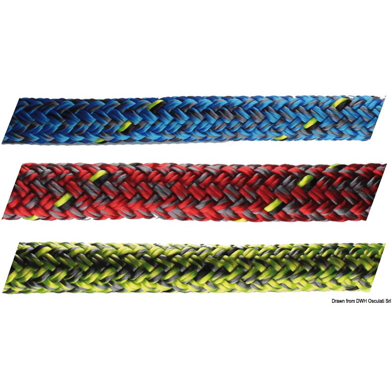 
Drisse écoute Excel Marlow D2Racing 78 bleu 8 mm 
