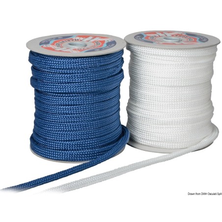 Tresse plate blanche pare-battage 14 mm x 50 m | EAN 8033137077319 Ref 06.444.11