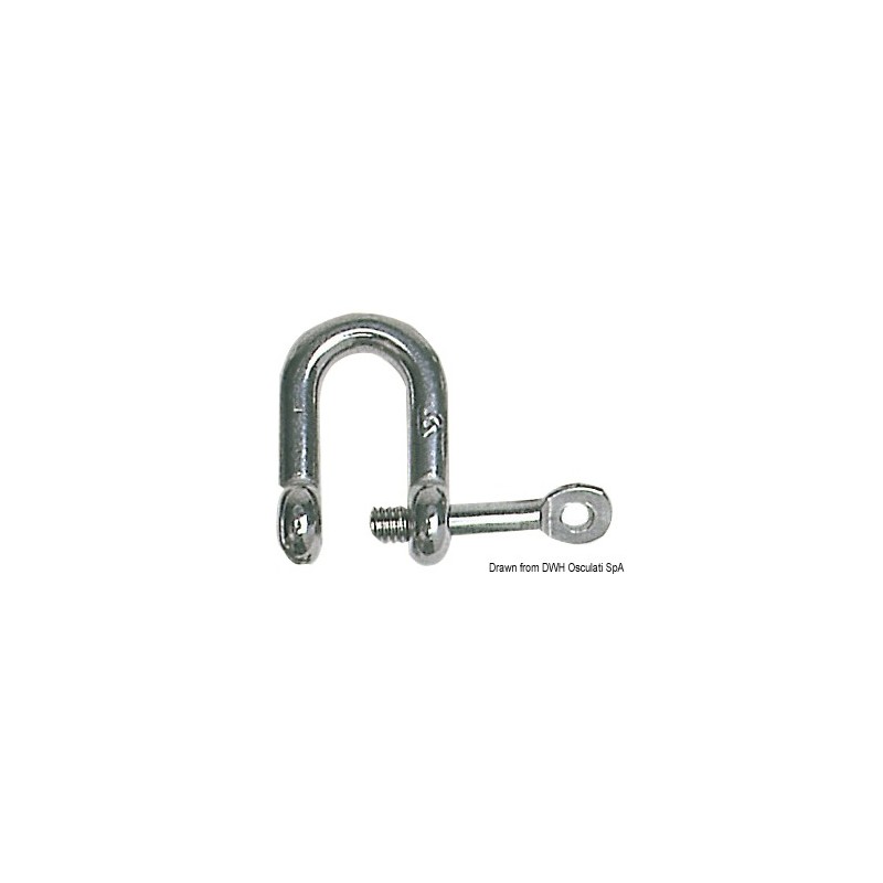 
Manille en U  axe imperdable AISI 316 14 mm 

