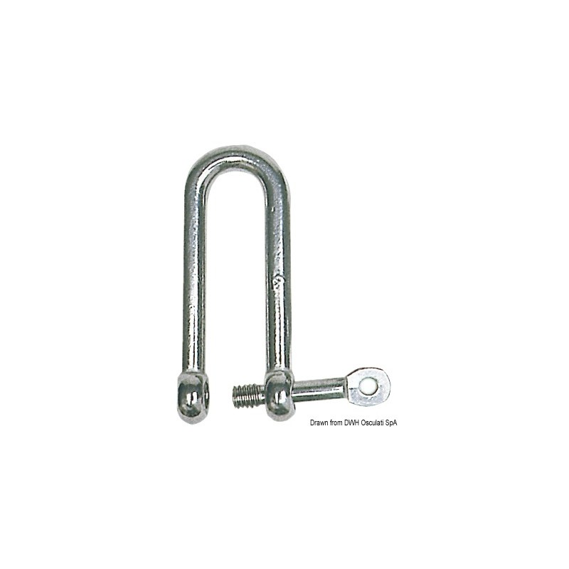 
Manille mod. long  axe imperdable AISI 316 10 mm 
