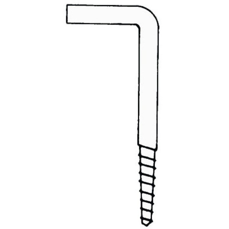 
Crochet droit en inox  vis 32 x 3 mm Blister 10 pièces

