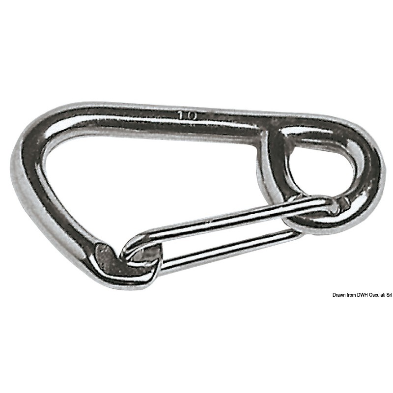
Mousqueton AISI 316 grand passage 120 mm 
