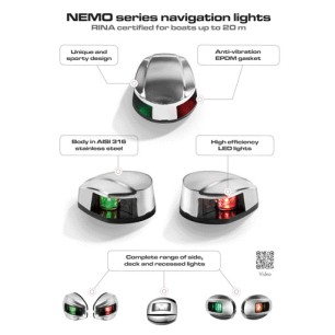 Feux LED de route Nemo, montage horizontal| EAN 8033137199721 Ref 11.480.03BU